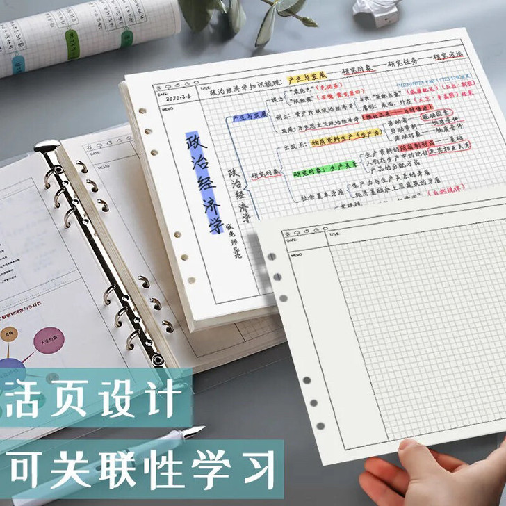 A4思维导图本可拆卸活页本大号笔记本子超厚...