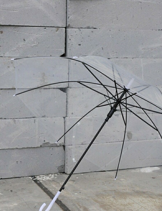 创意透明雨伞, 8骨雨伞自动直柄长柄透明雨伞