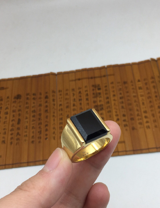 【尼泊尔回流戒指大气唯美的18k金鎏金镶嵌...