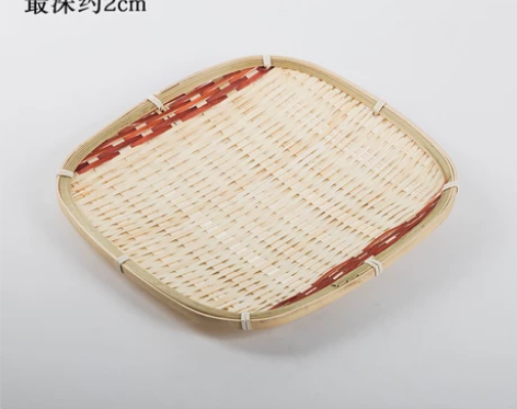 手工竹编制品 农家竹篮子 家用圆形簸箕 零...