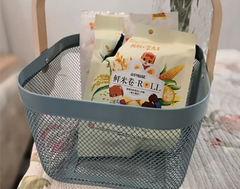 宜家果篮金属篮子水果蔬菜食物储物收纳提篮购...