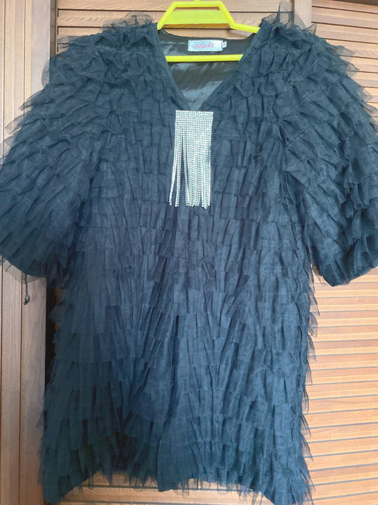 黑色层层蕾丝开衫！胸针不带！