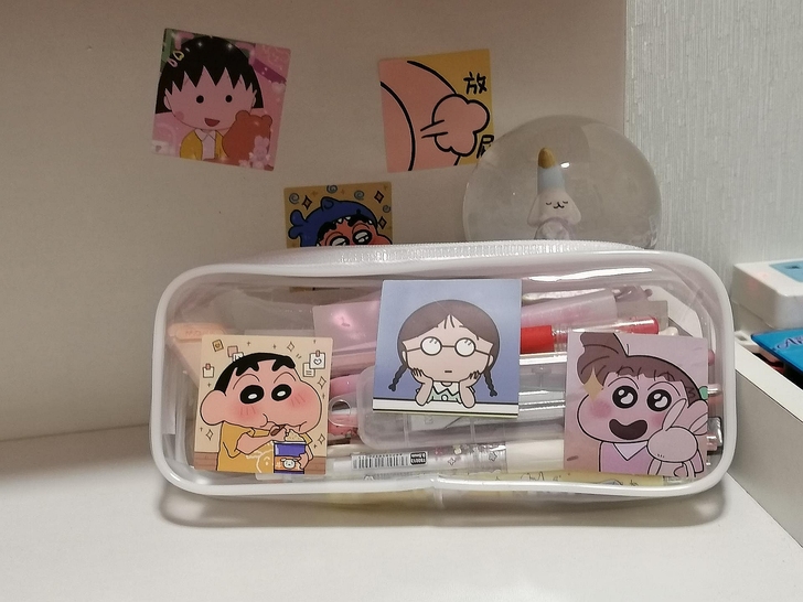 【透明笔袋ins日系文具盒女生韩版简约可爱...