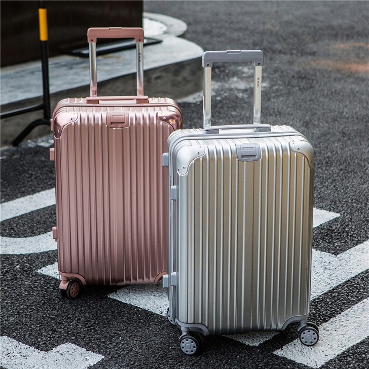 旅行箱拉杆箱铝框拉链行李箱皮箱