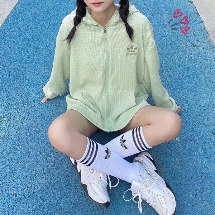 Adidas阿迪达斯三叶草小熊华夫格拉链外...