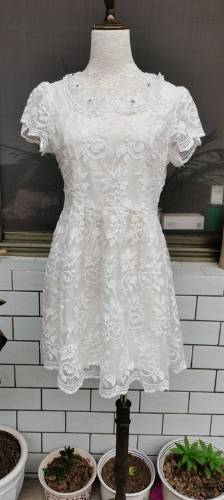 白色蕾丝连衣裙18元包邮