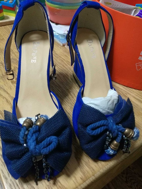 达芙妮坡跟高跟舒适晚宴宴会派对高跟鞋333...