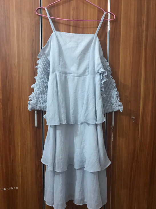 实体店入手 现20出 蓝色实拍超仙吊带一字...