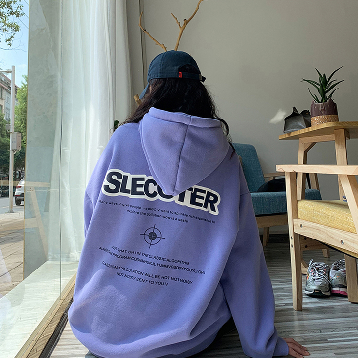 连帽卫衣女秋冬ins慵懒风加绒加厚外套潮韩...