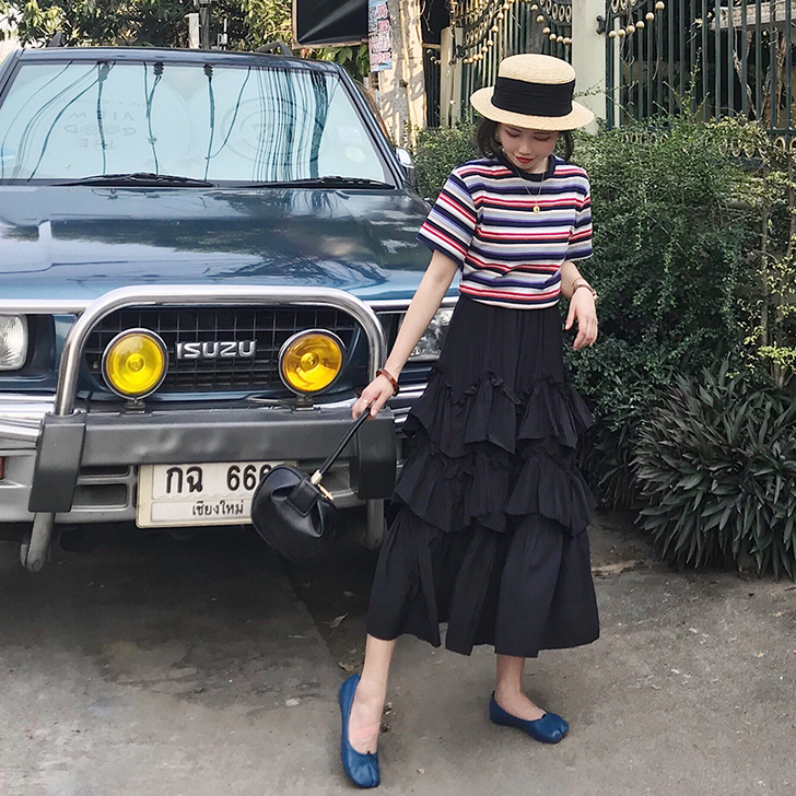 Halo nini白色蛋糕裙女2019春季...