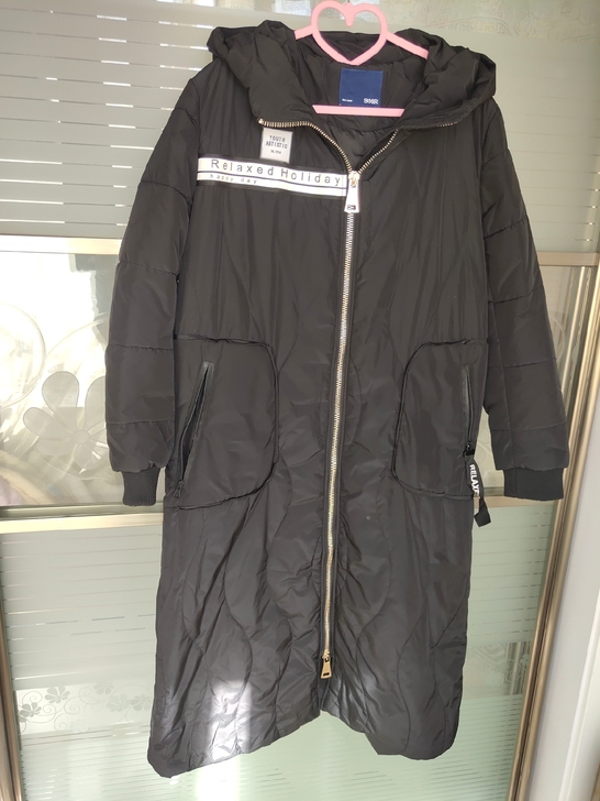 包邮。秋冬棉服女。森马。超长款秋冬外套女