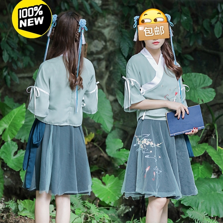 汉服女古装服装民国风改良夏半身裙仙女汉元素...