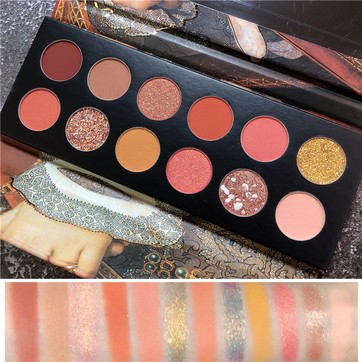 HOJO超火王权贵族油画12色眼影盘平价国...