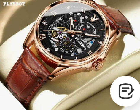 PLAYBOY花花公子，男士机械表全自动镂...