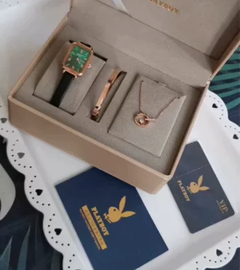 花花公子小绿表女士手表女夏季ins小众设计...