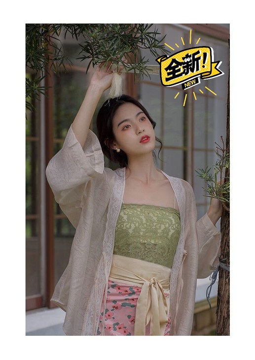 《花间游》改良汉服女宋制旋裙一片式国风汉元...