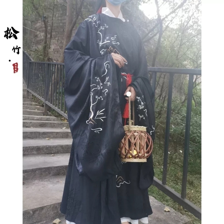 【出/换】南阁星河【松竹】宋制圆领袍