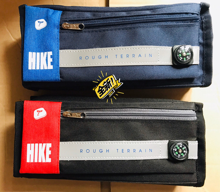 外贸出口笔袋，蓝色已经售完，剩下黑色，指南针