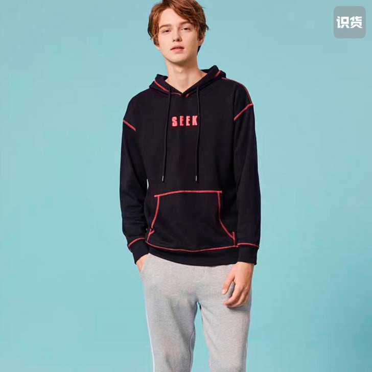 森马全新黑色卫衣l码，一次没有穿过洗过