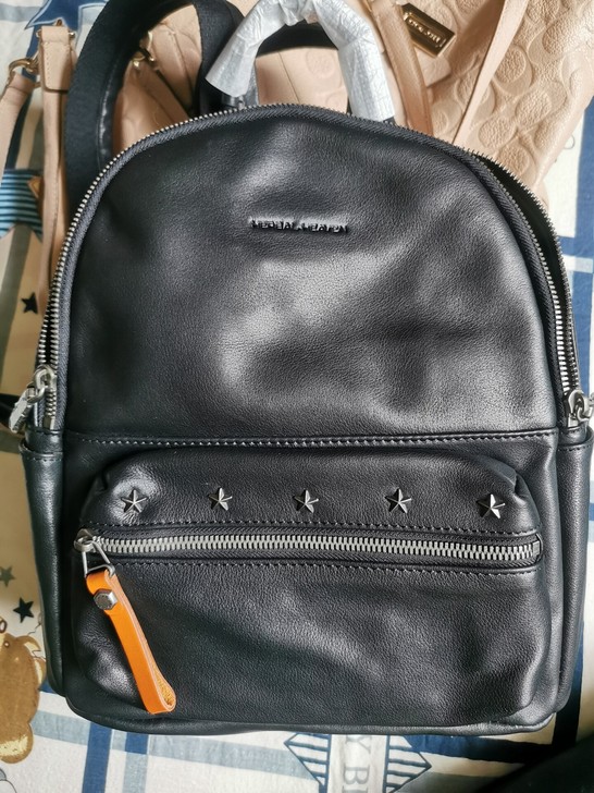 食草堂真皮双肩包,吊牌还在,全新,家里包太...