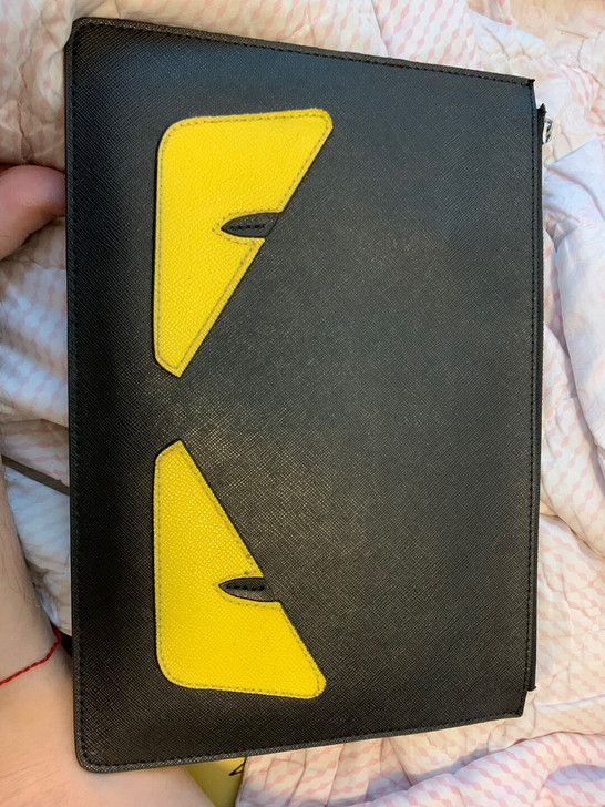 自用 闲置 小怪兽商务休闲 男士手拿包 手...