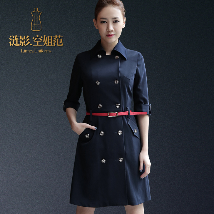 涟影  新款女装      双排扣套裙子时...