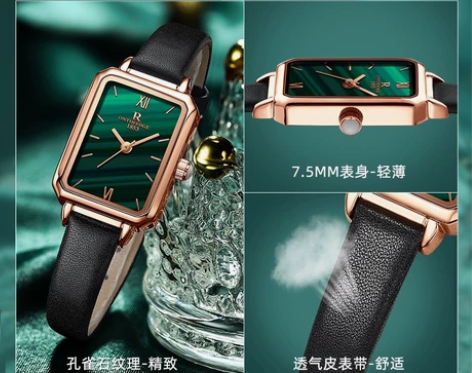 瑞之缘品牌手表女热卖网红小绿表抖音爆款防水...