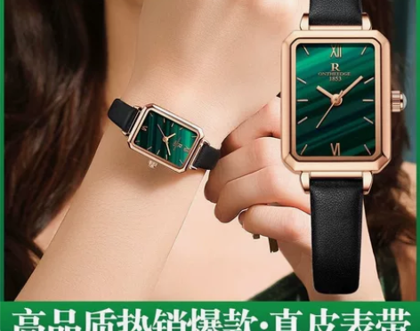 瑞士名牌小绿表女表时尚防水高档全自动机械表...