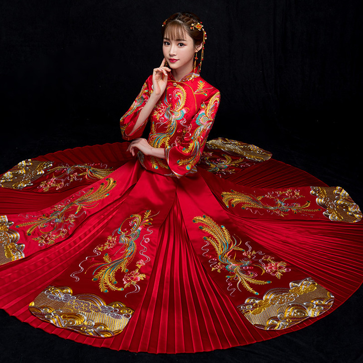 抖音秀禾服新娘2019新款敬酒服结婚禾服#...