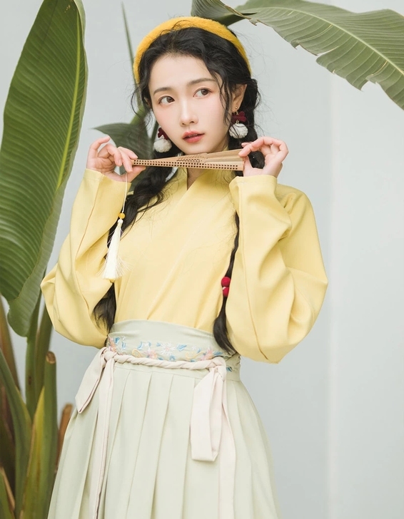 汉青月春夏宋制飞机袖汉服