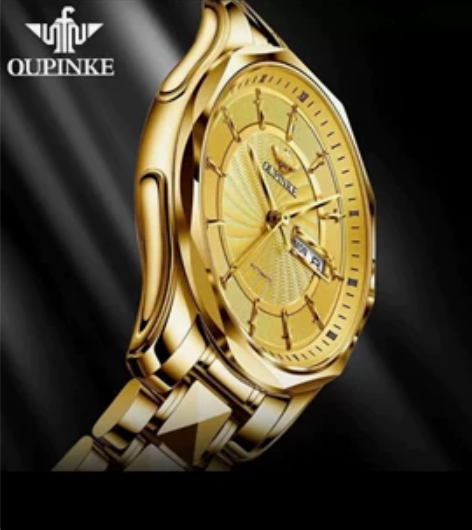 瑞士欧品客品牌手表商务轻奢机械表时尚简约防...