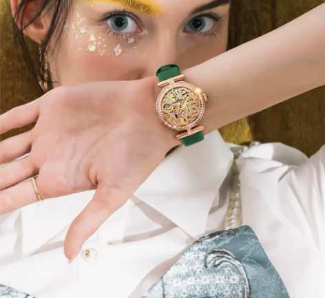 新款欧品客3175手表女瑞士品牌十大镂空女...