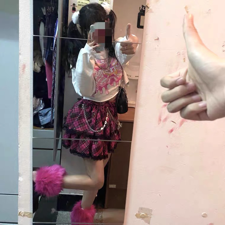原宿辣妹蛋糕裙朋克半身裙
