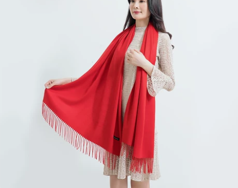 年会红围巾定制f中国红开门红礼品大红色会议...