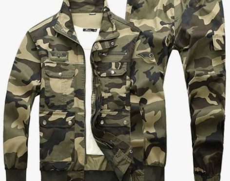 春秋季弹力纯棉迷彩服工作服套装电焊工装耐脏...