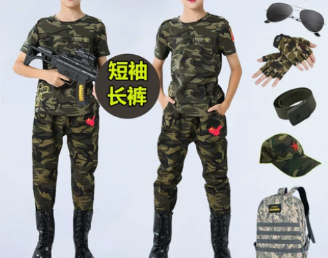 儿童迷彩服套装男童特种兵军训夏令营服装小孩...