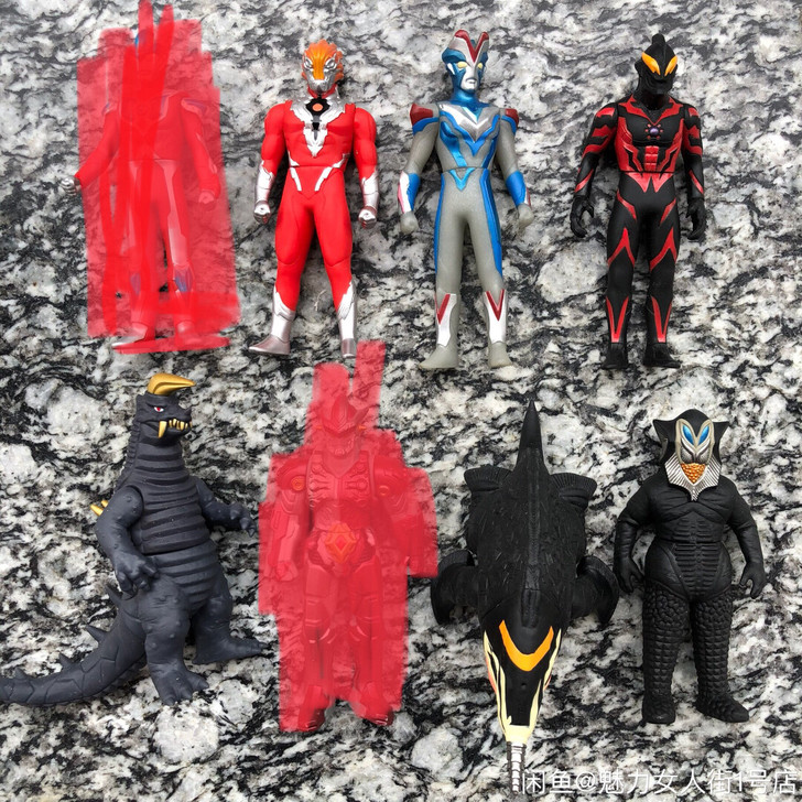 正版散货奥特曼软胶可动人偶手办高约14厘米...