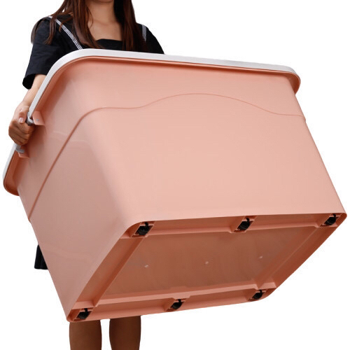 【全新包邮】加厚特大号带轮子收纳箱塑料收纳...