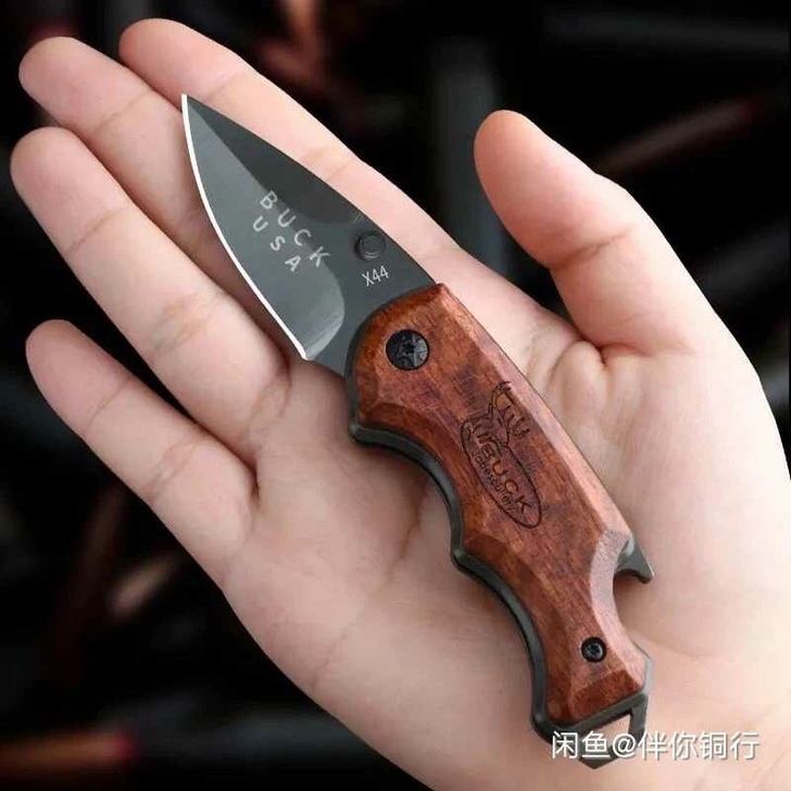 户外折叠小刀随身锋利军刀军工武器冷兵器刀便...