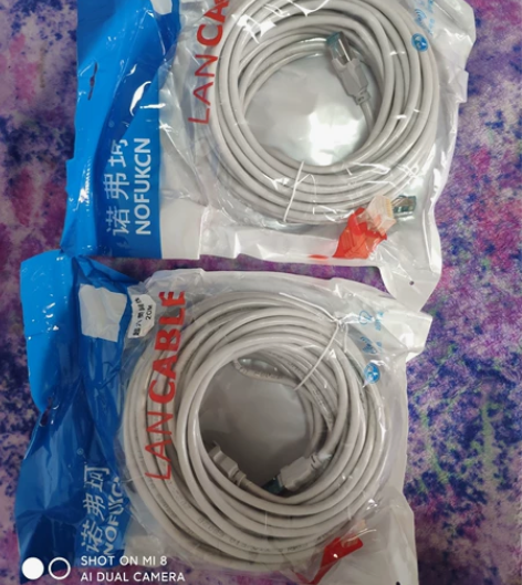 网线千兆家用超六类路由器电脑宽带光猫成品网...