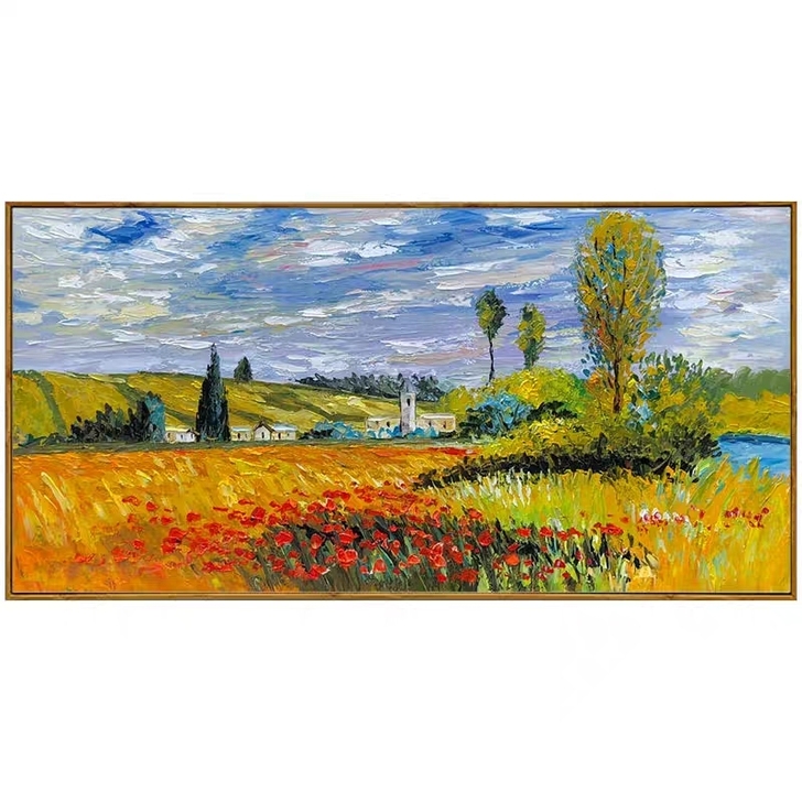 手绘油画作品，欧式风景，可以定制各种尺寸，...