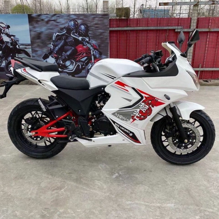 国产川崎大牛跑车摩托车水冷双缸250cc可...