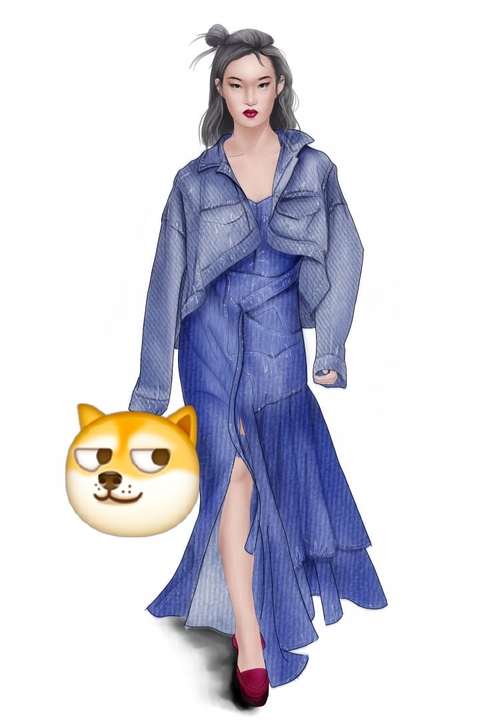 服装效果图，服装画，时装画，板绘也可手绘