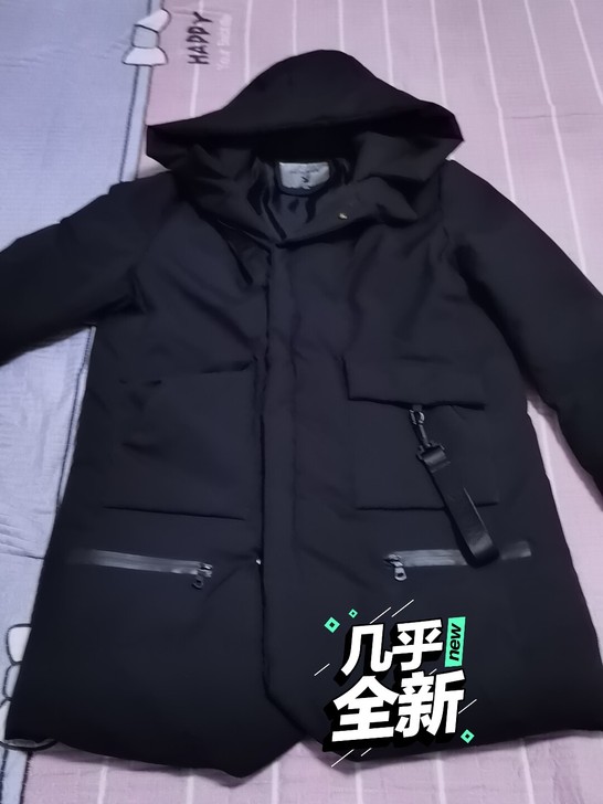花花公子男款棉服  中长款 尺码xxl 穿...