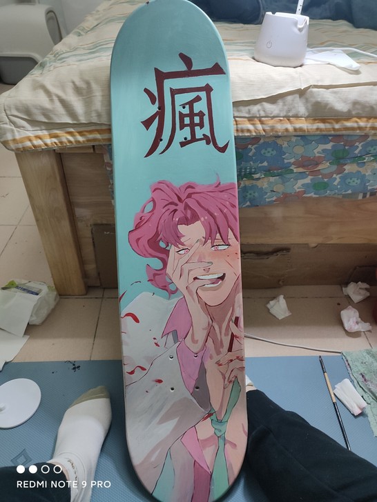 滑板代画，丙烯颜料代画，价格可议