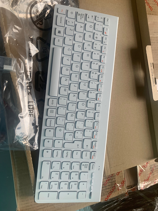 原装联想无线标准键盘SK-8861白色超薄...