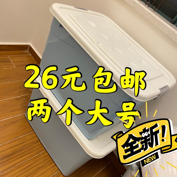 塑料收纳箱特大号家用整理储物箱子多功能周转...