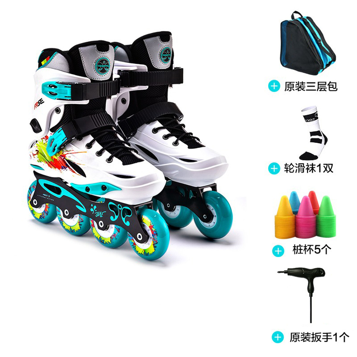 轮滑鞋，基本全新，体育课穿过几次，38码，...
