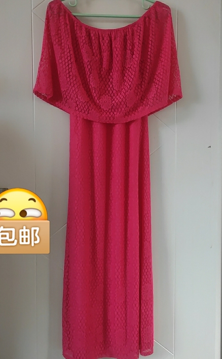 清货，一字肩连衣裙。时尚减龄款超级显瘦。适...