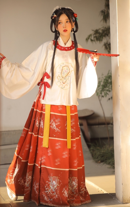 玉术玉术原创汉服女明制圆领袍补服短衫袄裙百...